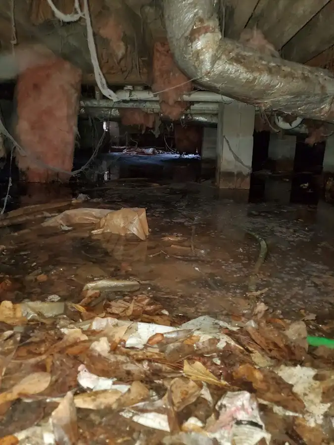 Crawl space flood assessment for Commercial Water Damage Restoration in Temescal Valley