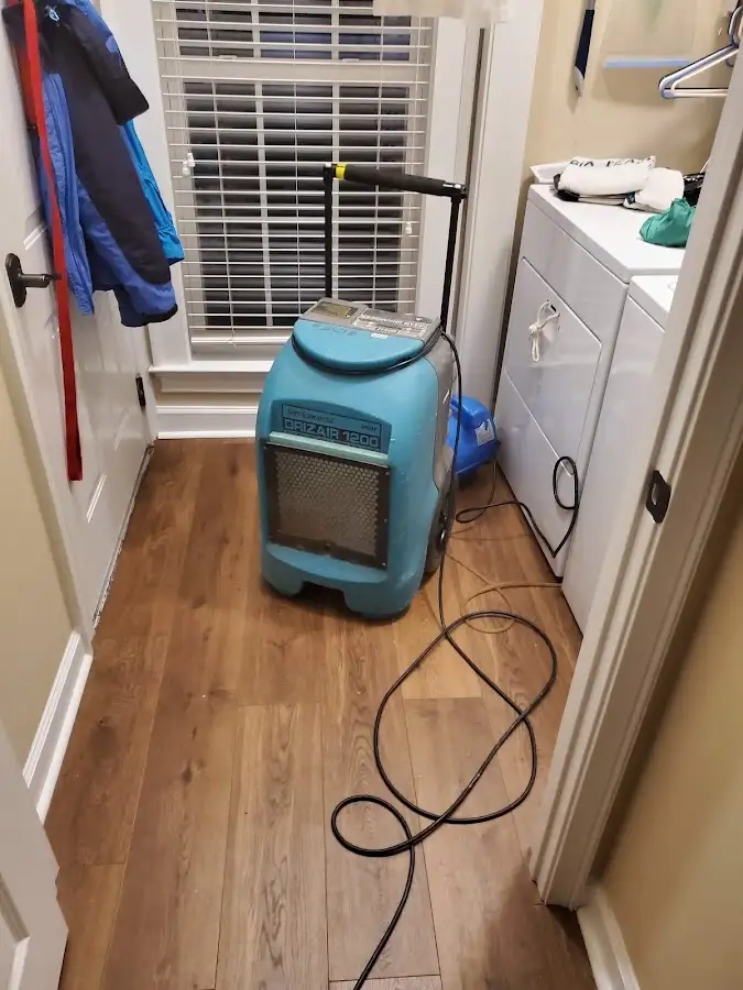 Commercial dehumidifier deployed for Flood Damage Cleanup in Temescal Valley